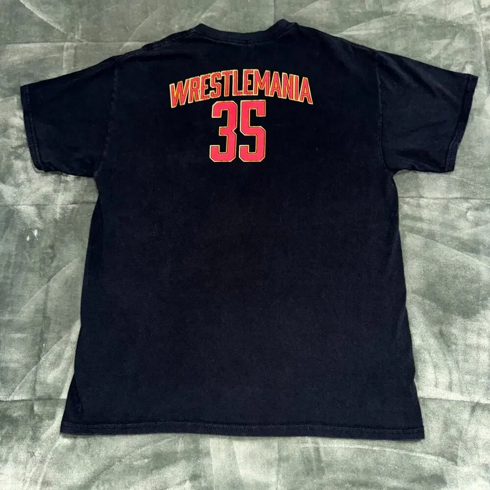 WWE New York New Jersey 2019 WrestleMania #35 T-Shirt Men’s Large Black Graphic - Picture 2 of 5